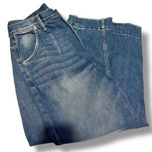 Noend Womens Jeans 30 Blue 90s Comfort Crop Made in USA Barrel Jeans